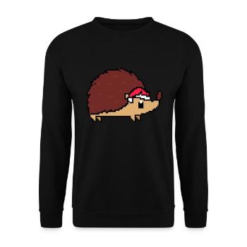 Hérissons Noël pixélisé - Drôles de hérissons - Sweat-shirt Unisexe - noir - Devant - Alina (178cm) & Michal (187cm)