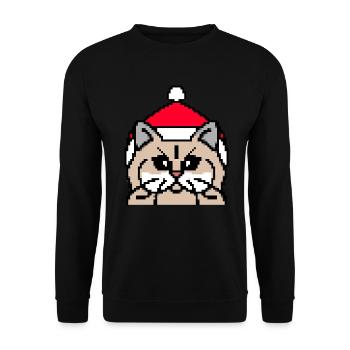 Noël pixelisé persan - Drôle - Sweat-shirt Unisexe - noir - Devant - Alina (178cm) & Michal (187cm)