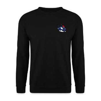 Orca Pixélisé Noël - Drôle - Sweat-shirt Unisexe - noir - Devant - Alina (178cm) & Michal (187cm)