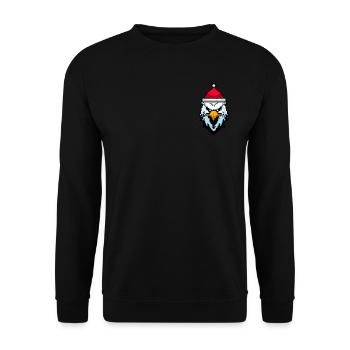 Eagle pixelated Christmas - Funny eagles - Unisex Sweatshirt - black - Front - Alina (178cm) & Michal (187cm)