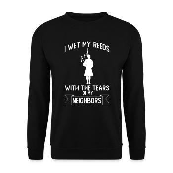 I Wet My Reeds With The Tears Of My Neighbors - Unisex Sweatshirt - black - Front - Alina (178cm) & Michal (187cm)