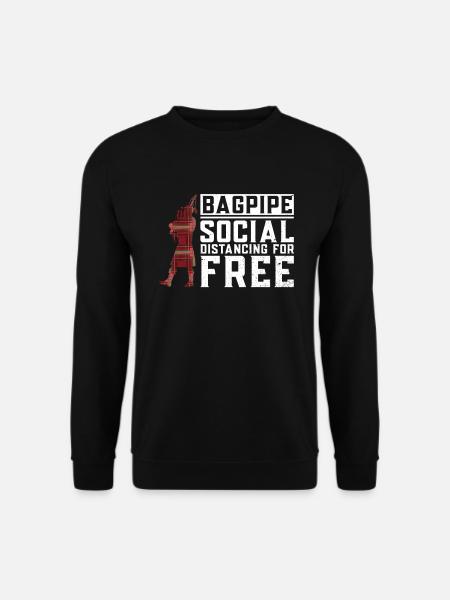 Dudelsack - Social Distancing For Free - Dudelsack - Unisex Pullover - Schwarz