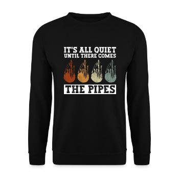 Tout tout à fait jusqu’à ce qu’il arrive les cornemuses Pipes - Sweat-shirt Unisexe - noir - Devant - Alina (178cm) & Michal (187cm)