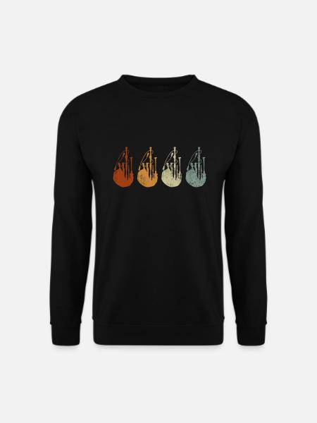 Retro Dudelsack - Dudelsack Schottische Musik - Unisex Pullover - Schwarz
