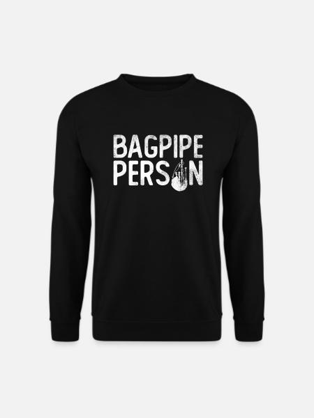Bagpipe Person - Dudelsack Schottische Musik - Unisex Pullover - Schwarz