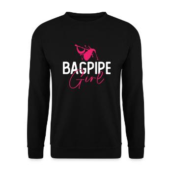 Bagpipe Girl - Dudelsack Schottische Musik - Unisex Pullover - Schwarz - Vorne - Alina (178cm) & Michal (187cm)