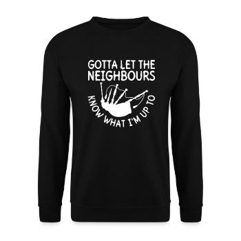 Scottish Bagpipes Funny Bagpipe Music - Unisex Sweatshirt - black - Front - Alina (178cm) & Michal (187cm)