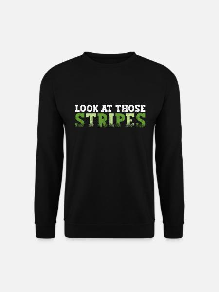 Look At Those Stripes - Rasenmähen Rasenmäher - Unisex Pullover - Schwarz