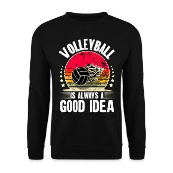 Volleyball - Unisex Pullover - Schwarz - Vorne - Alina (178cm) & Michal (187cm)