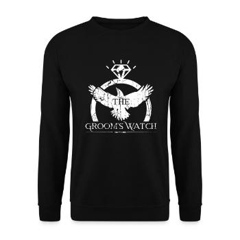 The Grooms Watch - Enterrement de vie de garçon - Sweat-shirt Unisexe - noir - Devant - Alina (178cm) & Michal (187cm)