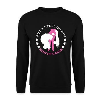 Verzaubere ihn, jetzt gehört er mir - Braut JGA - Unisex Pullover - Schwarz - Vorne - Alina (178cm) & Michal (187cm)
