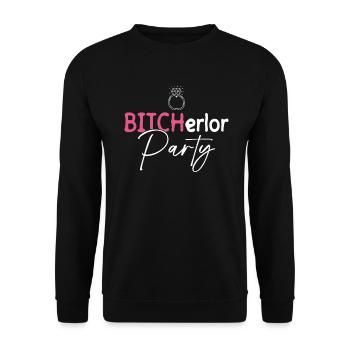 Bitcherlor Soirée Enterrement de vie de jeune fille Mariée Enterrement de vie de garçon - Sweat-shirt Unisexe - noir - Devant - Alina (178cm) & Michal (187cm)