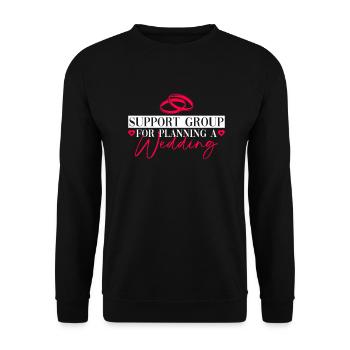 Hen Party Bride JGA Wedding - Unisex Sweatshirt - black - Front - Alina (178cm) & Michal (187cm)