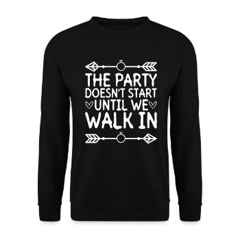 Mariage Tenue partenaire marié - Sweat-shirt Unisexe - noir - Devant - Alina (178cm) & Michal (187cm)