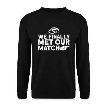 Mariage Tenue partenaire marié - Sweat-shirt Unisexe - noir - Devant - Alina (178cm) & Michal (187cm)