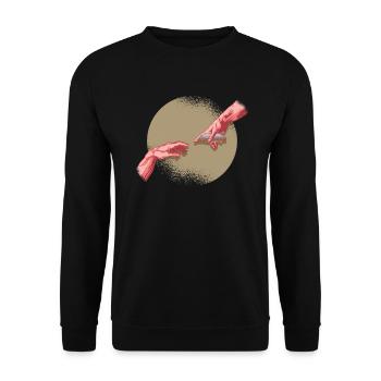 Michel-Ange remet des musiciens d’harmonica - Sweat-shirt Unisexe - noir - Devant - Alina (178cm) & Michal (187cm)