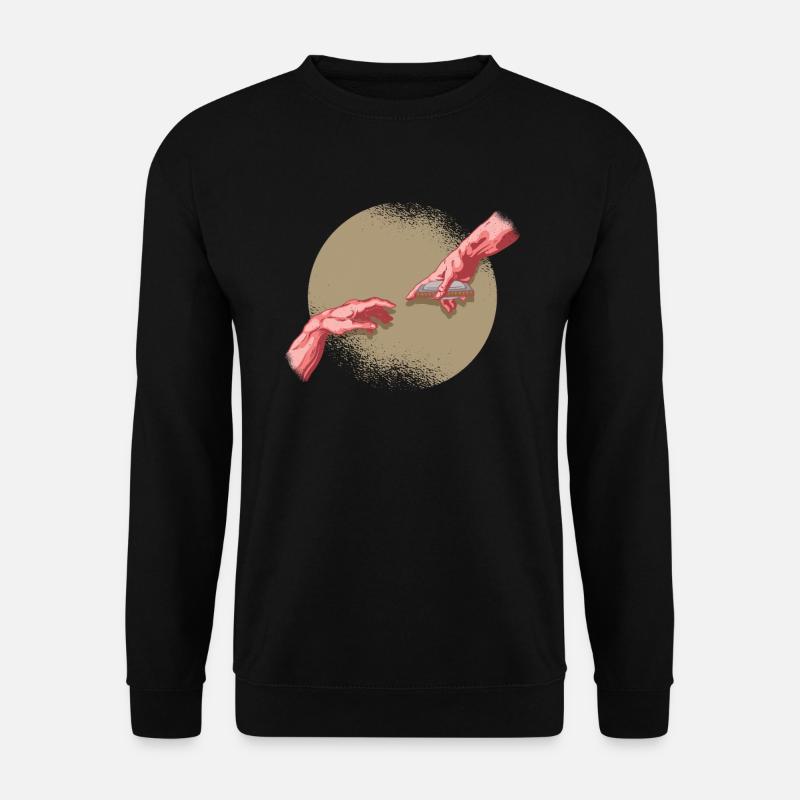 Michelangelo hands harmonica musicians - Unisex Sweatshirt - black