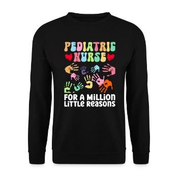 Enfants Infirmière Pédiatrie infantile - Sweat-shirt Unisexe - noir - Devant - Alina (178cm) & Michal (187cm)