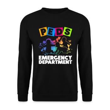 Children Nurse Infant Pediatrics - Unisex Sweatshirt - black - Front - Alina (178cm) & Michal (187cm)