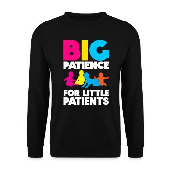 Enfants Infirmière Pédiatrie infantile - Sweat-shirt Unisexe - noir - Devant - Alina (178cm) & Michal (187cm)