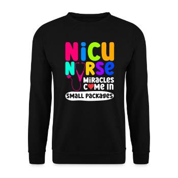Enfants Infirmière Pédiatrie infantile - Sweat-shirt Unisexe - noir - Devant - Alina (178cm) & Michal (187cm)
