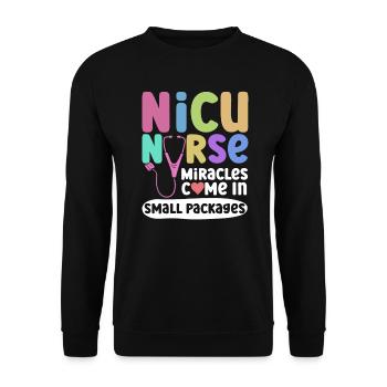 Enfants Infirmière Pédiatrie infantile - Sweat-shirt Unisexe - noir - Devant - Alina (178cm) & Michal (187cm)