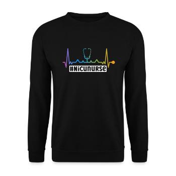 Enfants Infirmière Pédiatrie infantile - Sweat-shirt Unisexe - noir - Devant - Alina (178cm) & Michal (187cm)