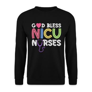 Enfants Infirmière Pédiatrie infantile - Sweat-shirt Unisexe - noir - Devant - Alina (178cm) & Michal (187cm)