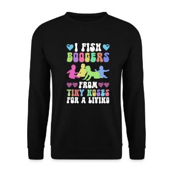 Kinder Krankenschwester Säugling Pädiatrie - Unisex Pullover - Schwarz - Vorne - Alina (178cm) & Michal (187cm)