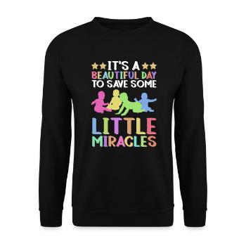 Enfants Infirmière Pédiatrie infantile - Sweat-shirt Unisexe - noir - Devant - Alina (178cm) & Michal (187cm)