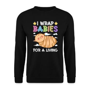 Kinder Krankenschwester Säugling Pädiatrie - Unisex Pullover - Schwarz - Vorne - Alina (178cm) & Michal (187cm)