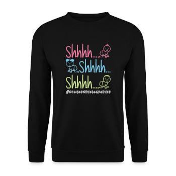 Neugeborenen Fotograf Baby Fotografie Spruch - Unisex Pullover - Schwarz - Vorne - Alina (178cm) & Michal (187cm)