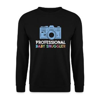 Photographe nouveau-né Photographie de bébé Dicton - Sweat-shirt Unisexe - noir - Devant - Alina (178cm) & Michal (187cm)