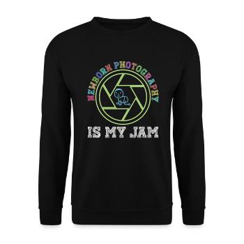 Newborn Photographer Baby Photography Saying - Unisex Sweatshirt - black - Front - Alina (178cm) & Michal (187cm)