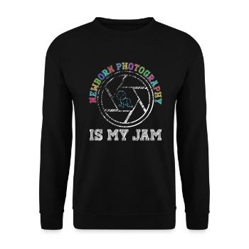 Newborn Photographer Baby Photography Saying - Unisex Sweatshirt - black - Front - Alina (178cm) & Michal (187cm)