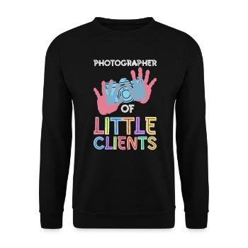 Newborn Photographer Baby Photography Saying - Unisex Sweatshirt - black - Front - Alina (178cm) & Michal (187cm)