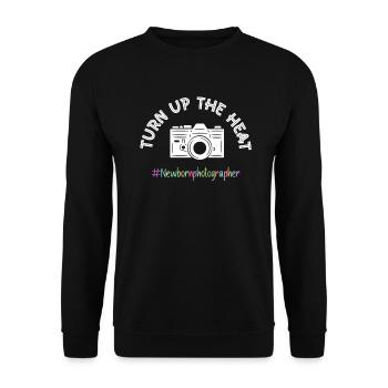 Newborn Photographer Baby Photography Saying - Unisex Sweatshirt - black - Front - Alina (178cm) & Michal (187cm)