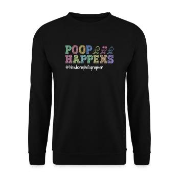 Newborn Photographer Baby Photography Saying - Unisex Sweatshirt - black - Front - Alina (178cm) & Michal (187cm)