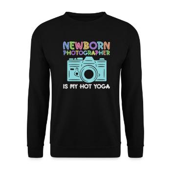 Newborn Photographer Baby Photography Saying - Unisex Sweatshirt - black - Front - Alina (178cm) & Michal (187cm)