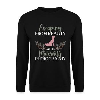 Grossesse Photographie Photographe Enceinte - Sweat-shirt Unisexe - noir - Devant - Alina (178cm) & Michal (187cm)