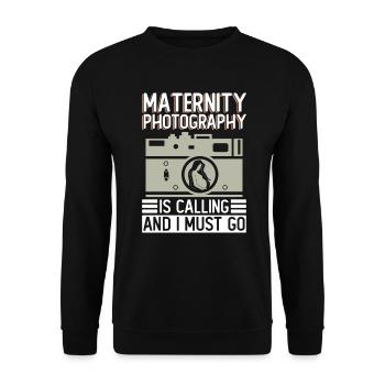 Grossesse Photographie Photographe Enceinte - Sweat-shirt Unisexe - noir - Devant - Alina (178cm) & Michal (187cm)