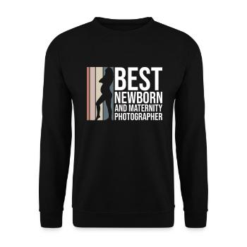 Pregnancy Photography Photographer Pregnant - Unisex Sweatshirt - black - Front - Alina (178cm) & Michal (187cm)