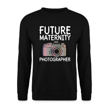 Grossesse Photographie Photographe Enceinte - Sweat-shirt Unisexe - noir - Devant - Alina (178cm) & Michal (187cm)