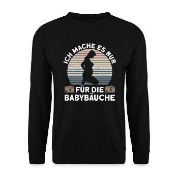 Babybauch Schwangerschaft Fotografin Fotografie - Unisex Pullover - Schwarz - Vorne - Alina (178cm) & Michal (187cm)
