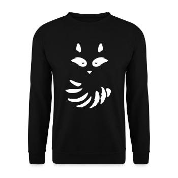 Augen Ohren Nase und Schwanz eines Waschbären - Unisex Pullover - Schwarz - Vorne - Alina (178cm) & Michal (187cm)