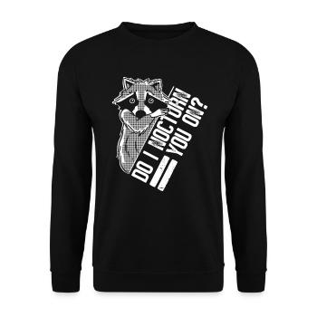 Je dors avec toi - Drôle de raton laveur - Sweat-shirt Unisexe - noir - Devant - Alina (178cm) & Michal (187cm)