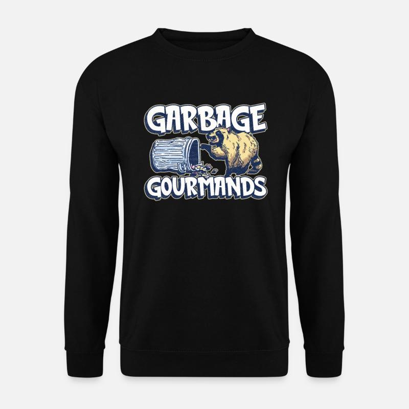Garbage Gourmands - Lustiger Waschbär - Unisex Pullover - Schwarz