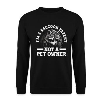 Raccoon Animal Funny - Unisex Sweatshirt - black - Front - Alina (178cm) & Michal (187cm)