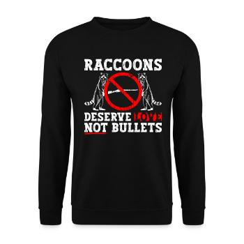Raccoon Animal Welfare Animal Rights Activist - Sweat-shirt Unisexe - noir - Devant - Alina (178cm) & Michal (187cm)