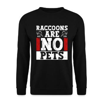 Waschbär Tierschutz Tierrecht Aktivist - Unisex Pullover - Schwarz - Vorne - Alina (178cm) & Michal (187cm)